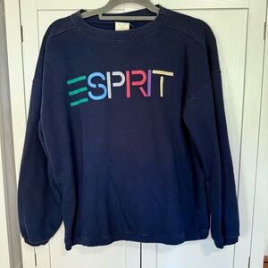 Esprit Dark Blue Sweatshirt with Colorful Logo